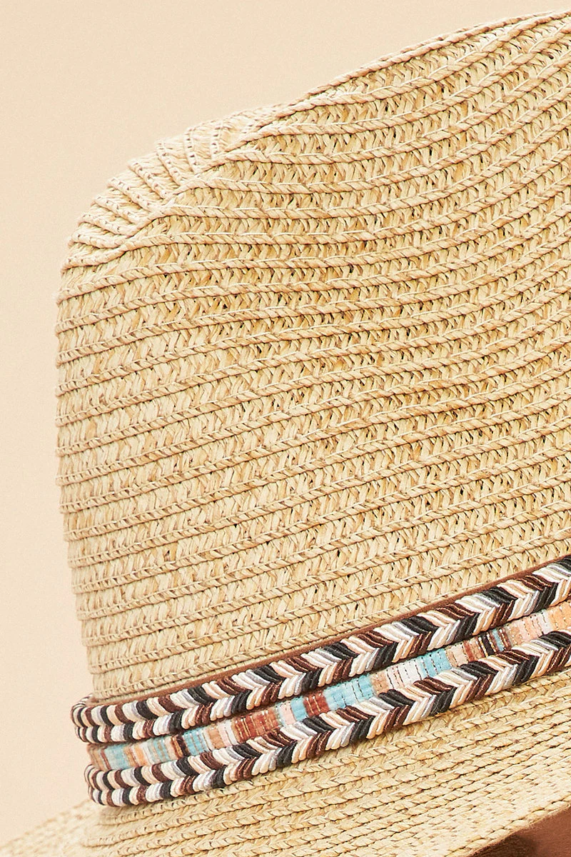 Powder Thalia Hat With Chevron Band