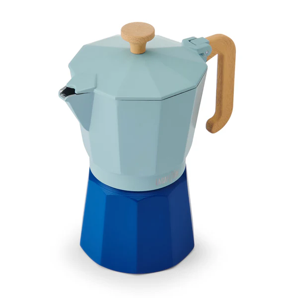 La Cafetière Venice Aluminium Espresso Maker Sky Blue
