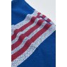 Batela Blue Cotton Striped Blanket