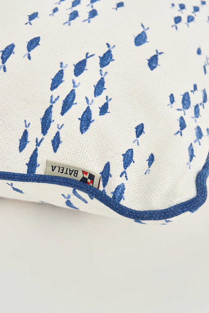 Batela Cotton Cushion - Shoal of Fish
