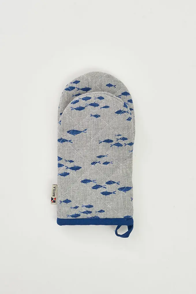 Batela Kitchen Glove & Pot Holder Set - School of Fish