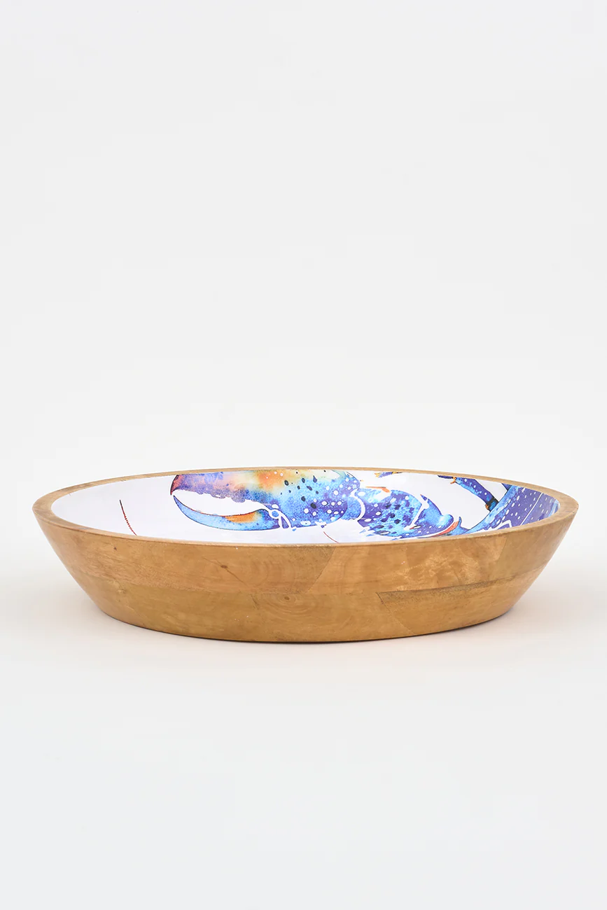 Batela Large Enamelled Wooden Lobster Bowl