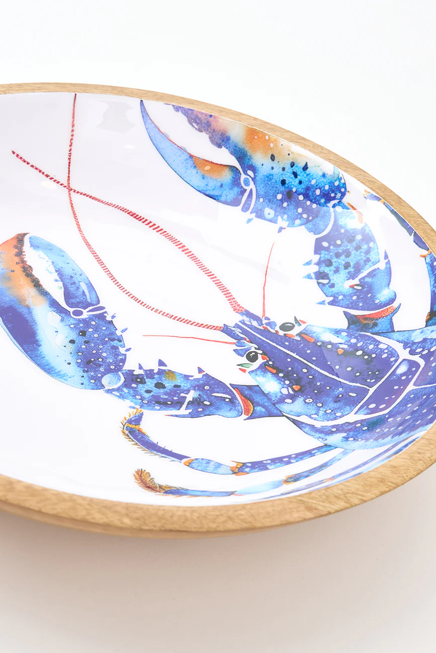 Batela Large Enamelled Wooden Lobster Bowl