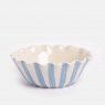 Caroline Gardner Blue Stripe Lemon Scalloped Cereal Bowl
