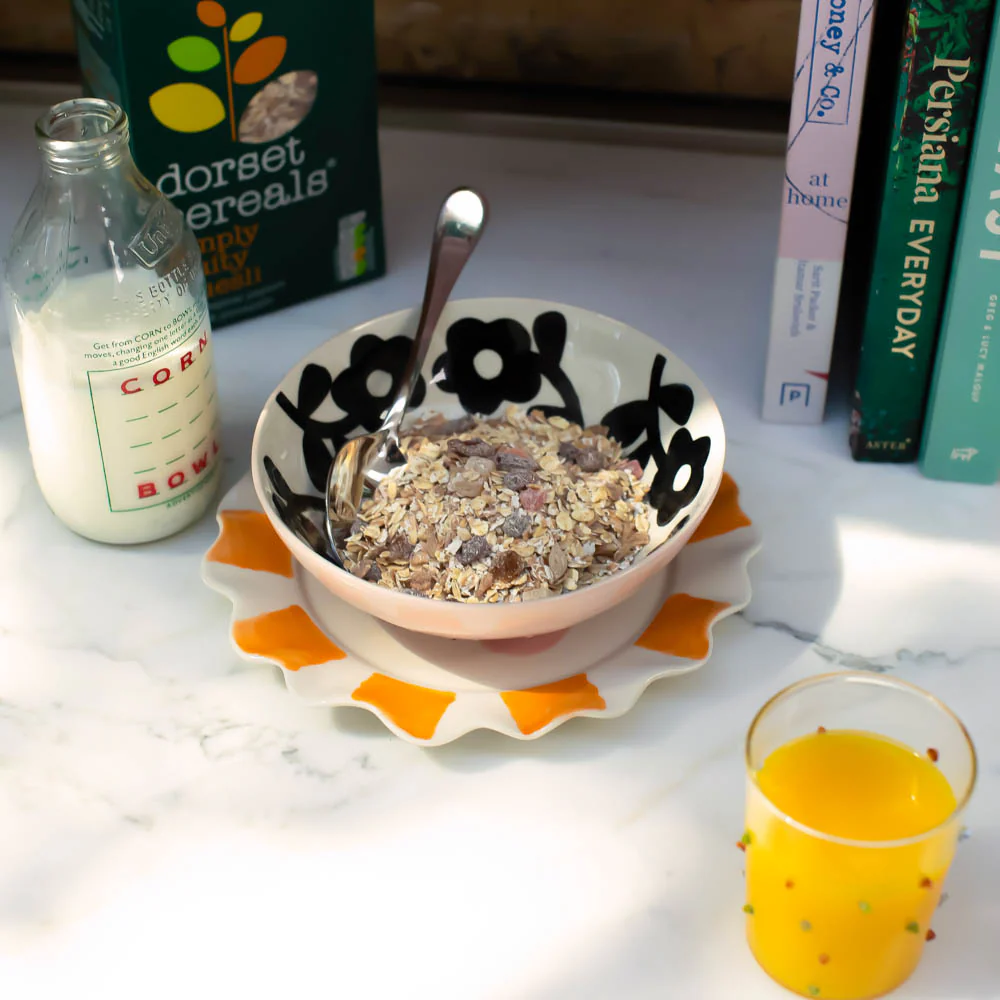 Caroline Gardner Mono Floral Stoneware Bowl