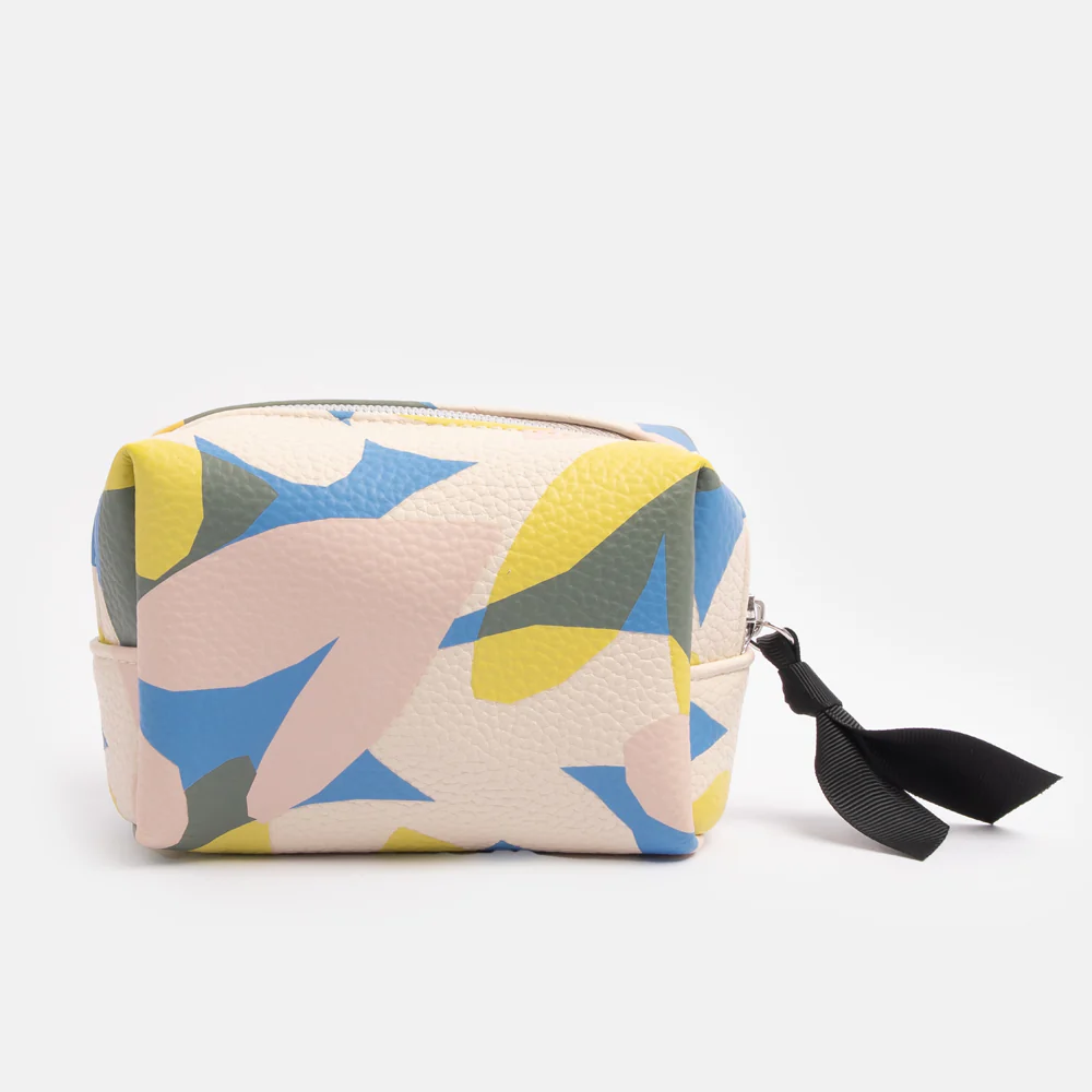 Caroline Gardner Confetti Hearts Mini Cube Cosmetic Bag