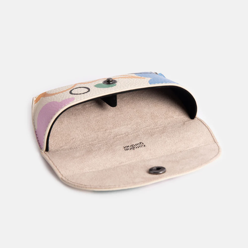 Caroline Gardner Abstract Botanical Flap Glasses Case