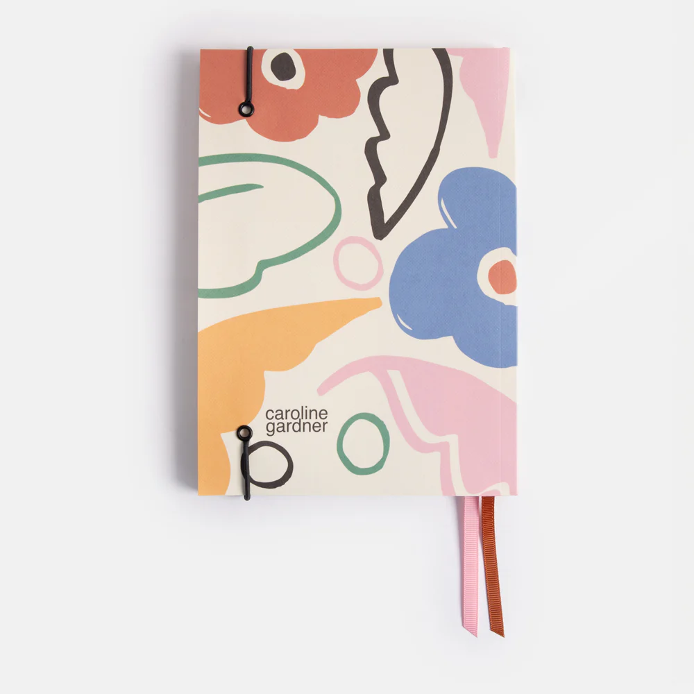 Caroline Gardner Abstract Botanical A5 Soft Cover Notebook