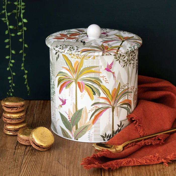 Sara Miller Palm Garden Biscuit Barrel