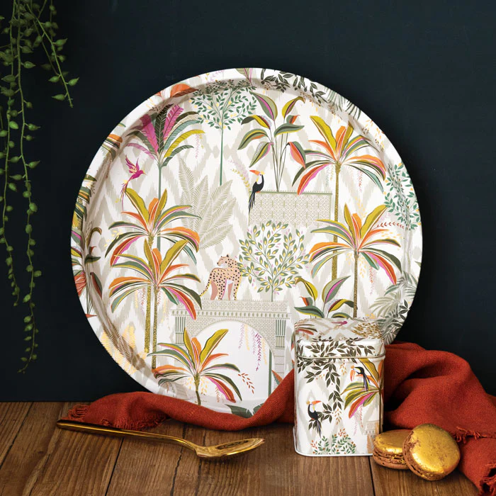 Sara Miller Palm Garden Small Square Tin