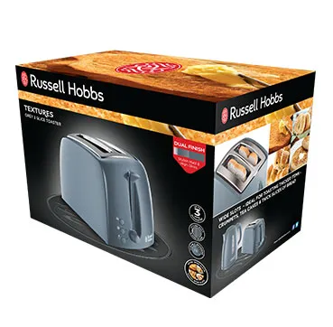 Russell Hobbs Textures Toaster - Grey