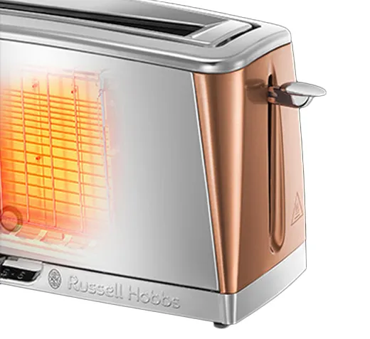 Russell Hobbs Luna Toaster 2 Slice Long Slot - Copper