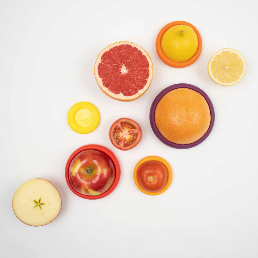 Food Huggers Set of 5 Reusable Food Savers -  Autumn Harvest