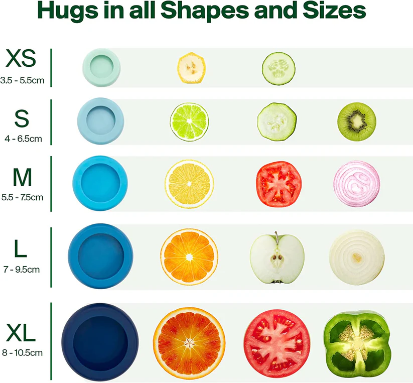 Food Huggers Set of 5 Reusable Food Savers -  Autumn Harvest