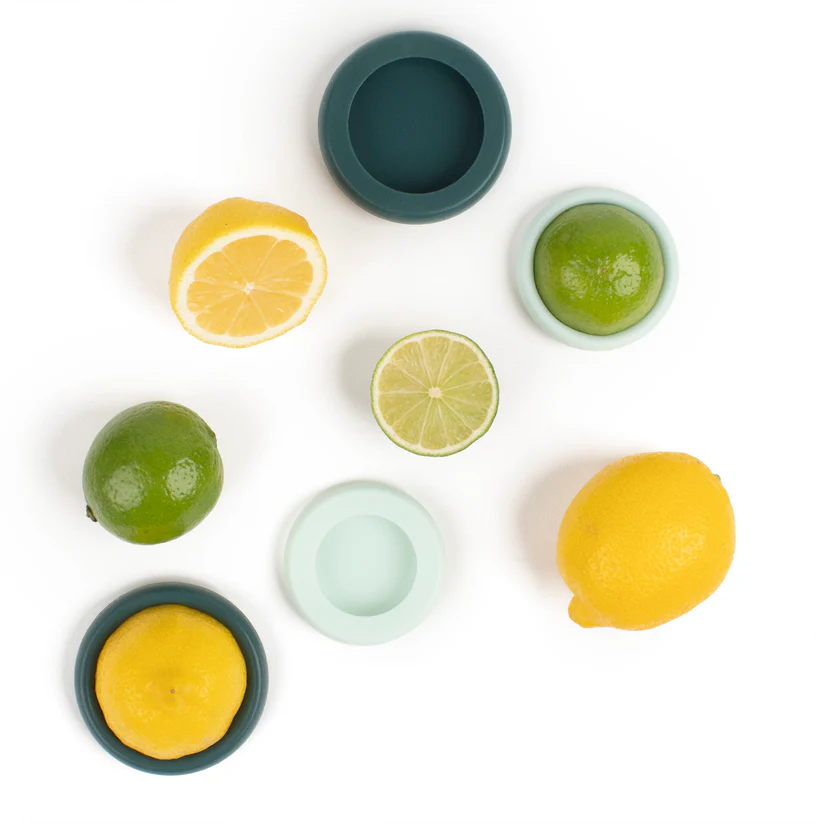 Food Huggers Set of 2 Reusable Citrus Savers - Forest Mint