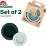 Food Huggers Set of 2 Reusable Citrus Savers - Forest Mint