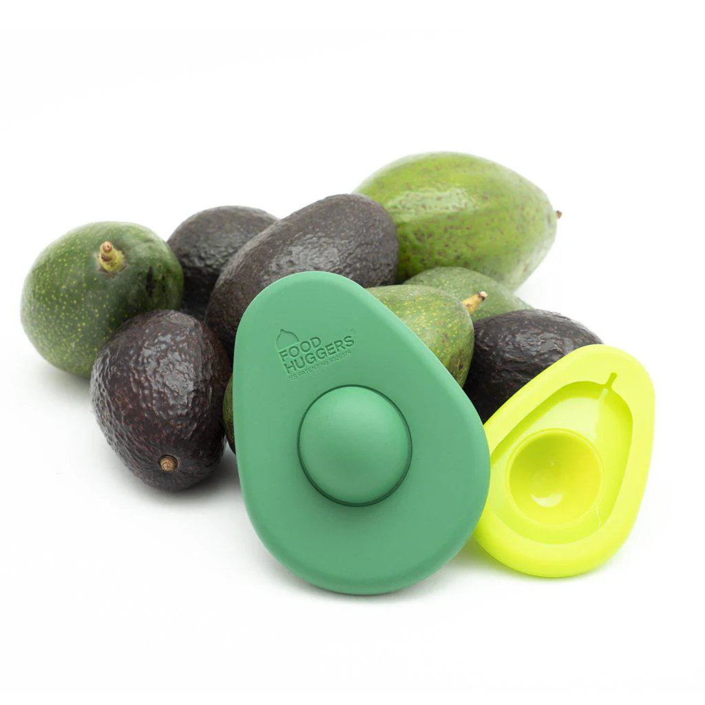Food Huggers Set of 2 Reusable Avocado Huggers - Fresh Green