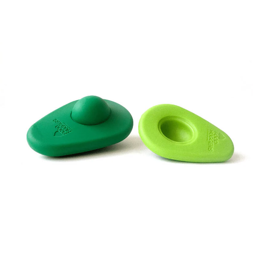 Food Huggers Set of 2 Reusable Avocado Huggers - Fresh Green