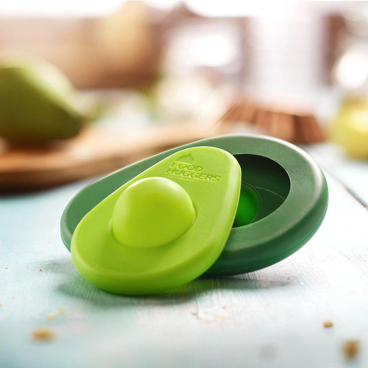 Food Huggers Set of 2 Reusable Avocado Huggers - Fresh Green
