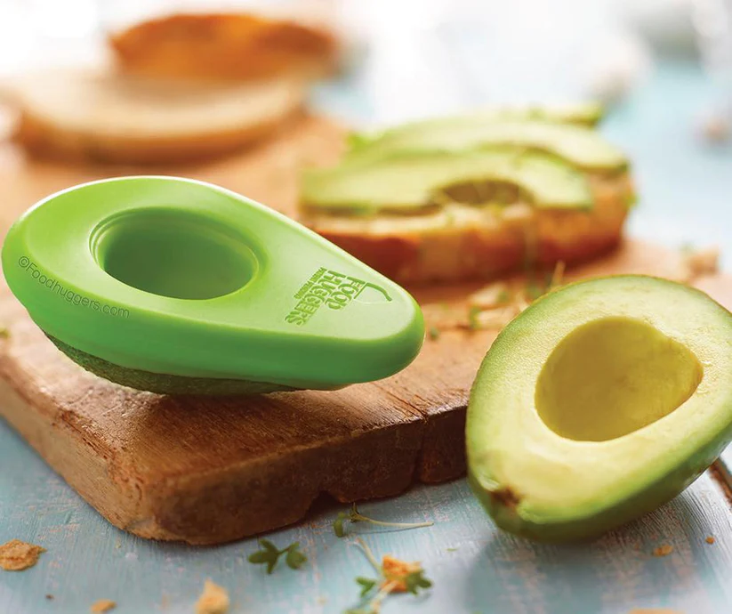 Food Huggers Set of 2 Reusable Avocado Huggers - Fresh Green