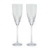 Dartington Crystal Flux Cut Crystal Flute Set of 2