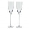Dartington Crystal Helix Cut Crystal Flute Set of 2