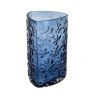 Dartington Crystal Botanical Triangular Vase - Ink Blue