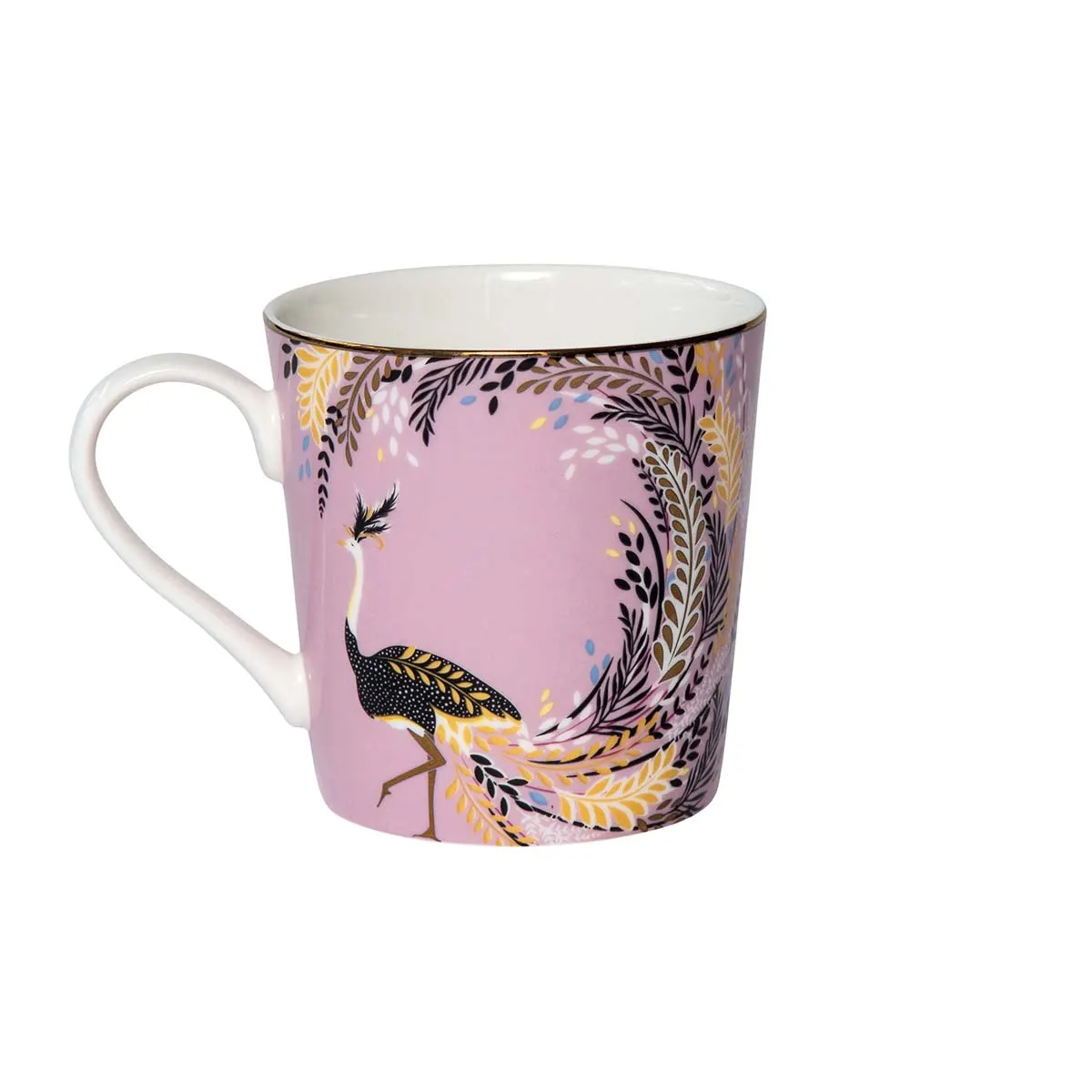 Sara Miller Ostrich Tail Feathers Mug