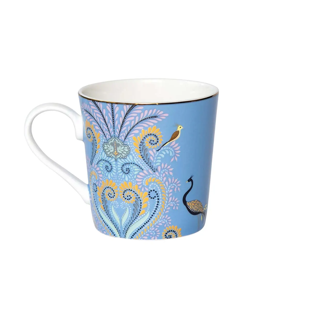 Sara Miller Peacock Filigree Mug