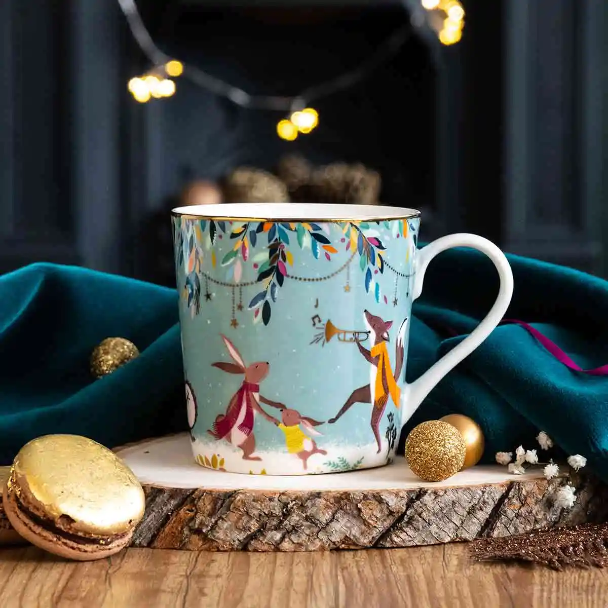 Sara Miller Woodland Tales Mug Merry Band