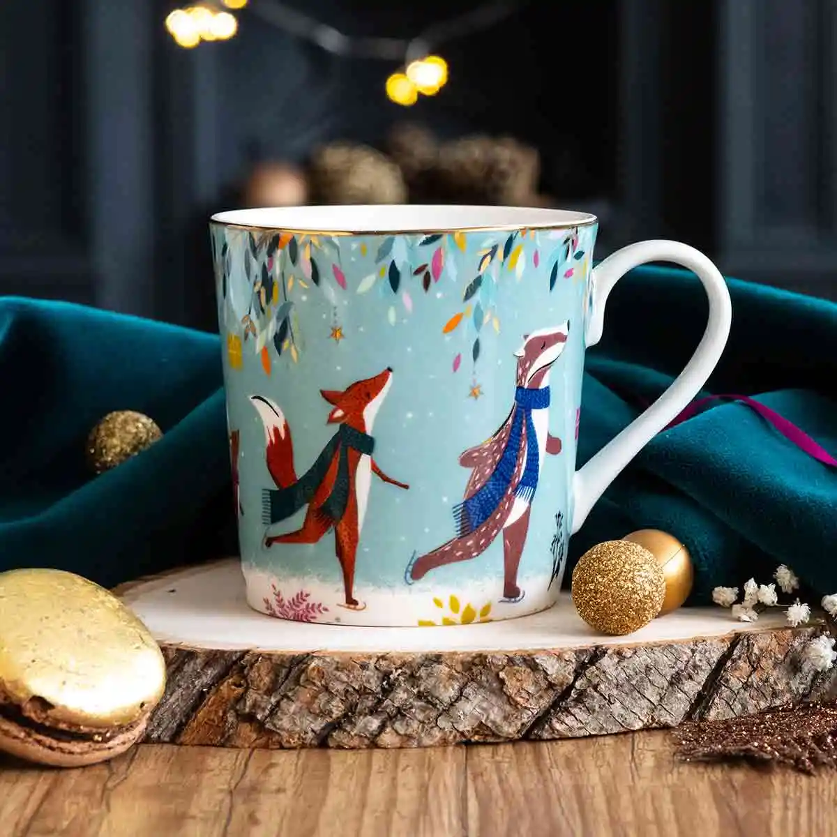 Sara Miller Woodland Tales Mug Skaters