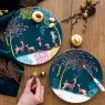 Sara Miller Woodland Tales Serving Plate Deer & Robin