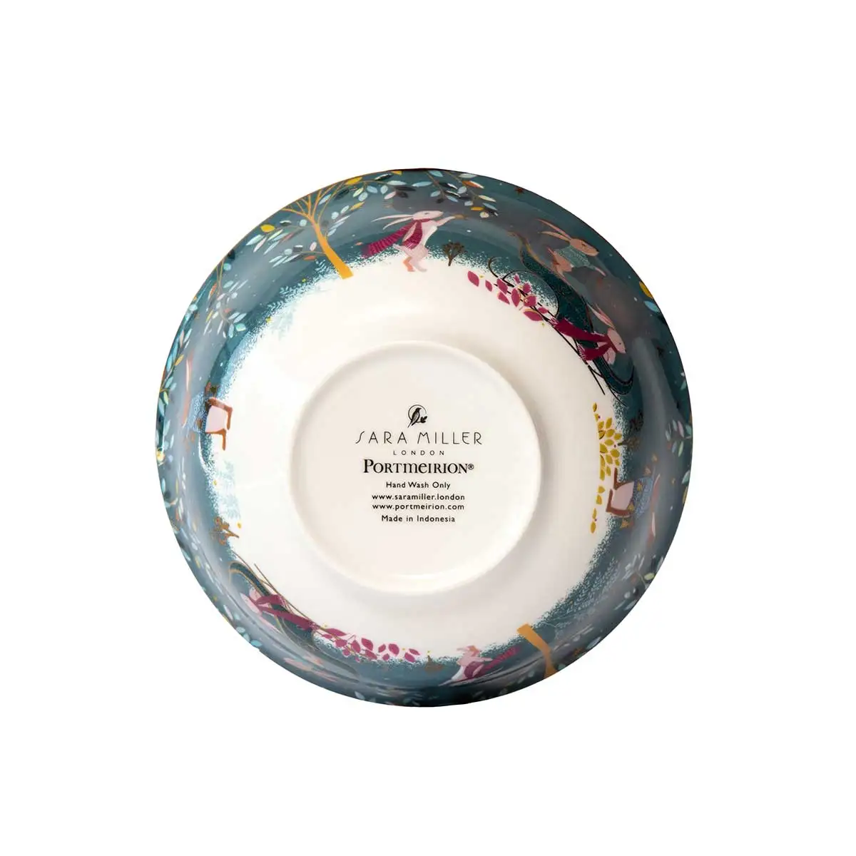 Sara Miller Woodland Tales Candy Bowl Rabbit Sleigh