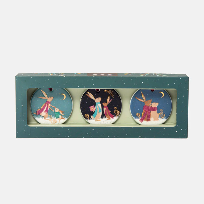 Sara Miller Woodland Tales Ornaments Set of 3