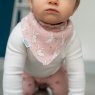 Ziggle Baby Bandana Dribble Bib - Bunnies On Pink