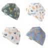 Ziggle Baby Bandana Dribble Bib 4 Pack - Savanna Animals
