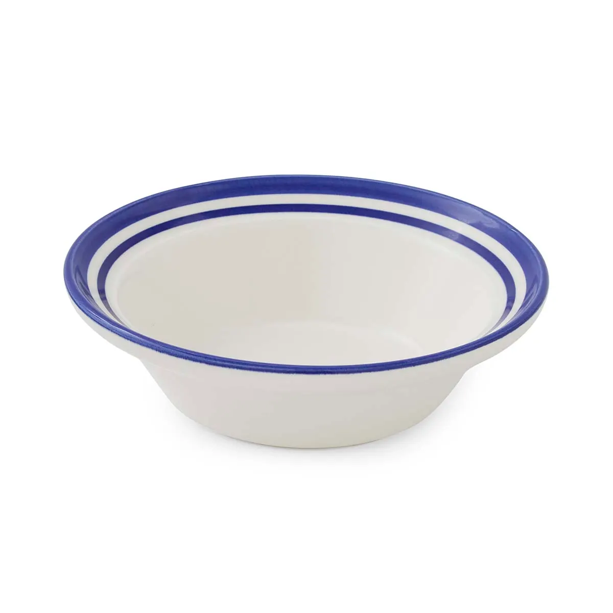 Portmeirion Home Potter's Stripe Oatmeal Bowl Blue