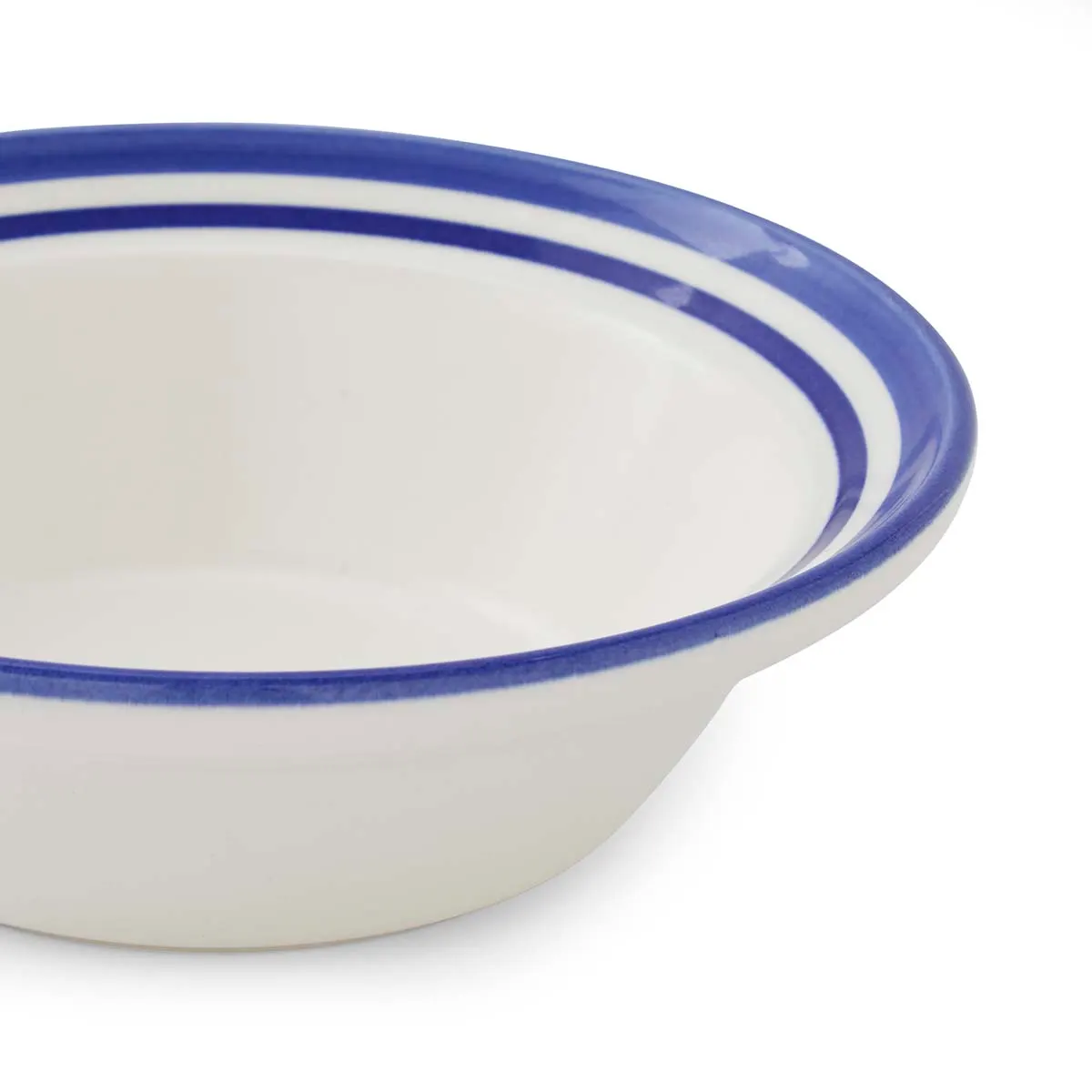Portmeirion Home Potter's Stripe Oatmeal Bowl Blue