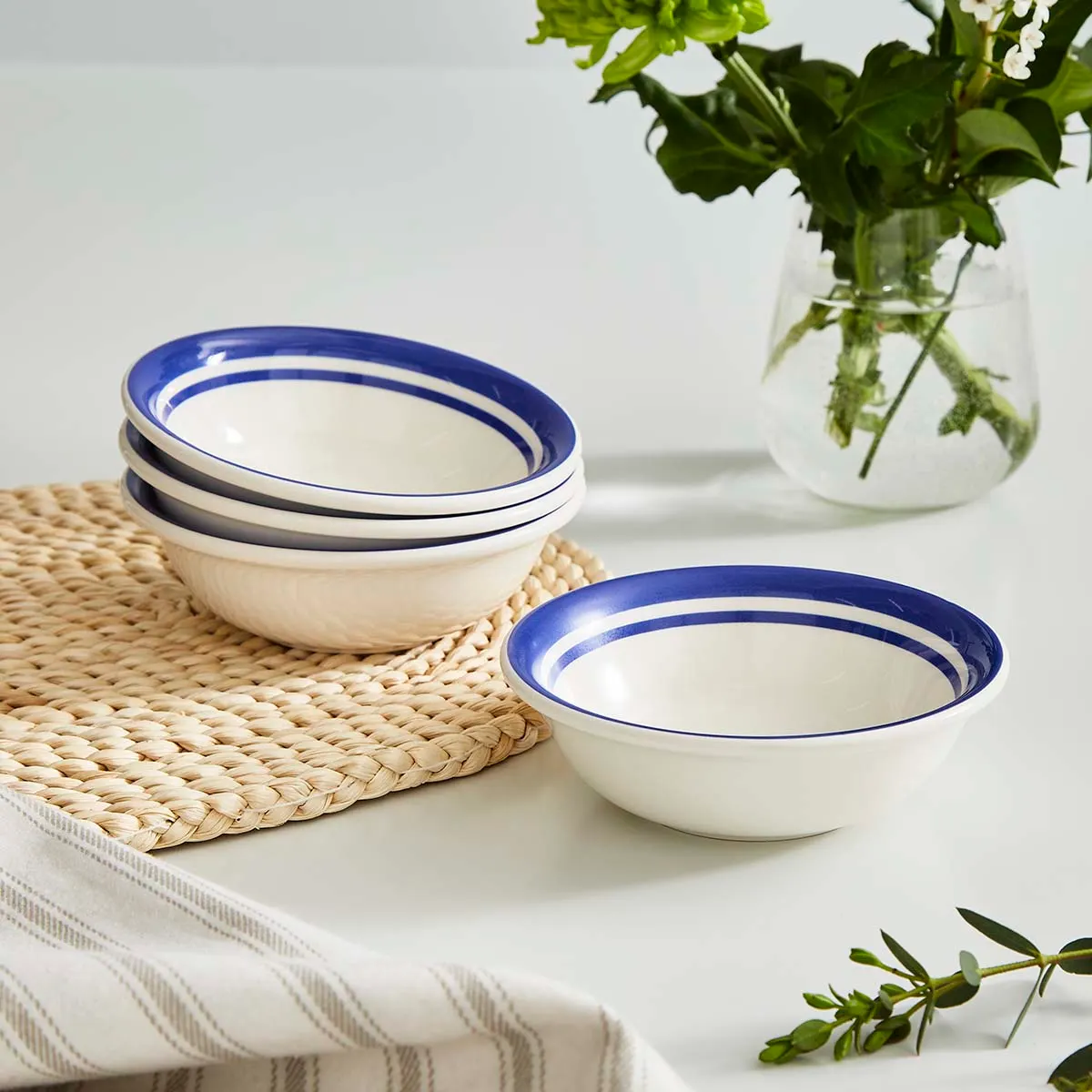 Portmeirion Home Potter's Stripe 13cm Bowl Blue