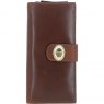 Ashwood Leather Long Purse with Turnlock Brown V91