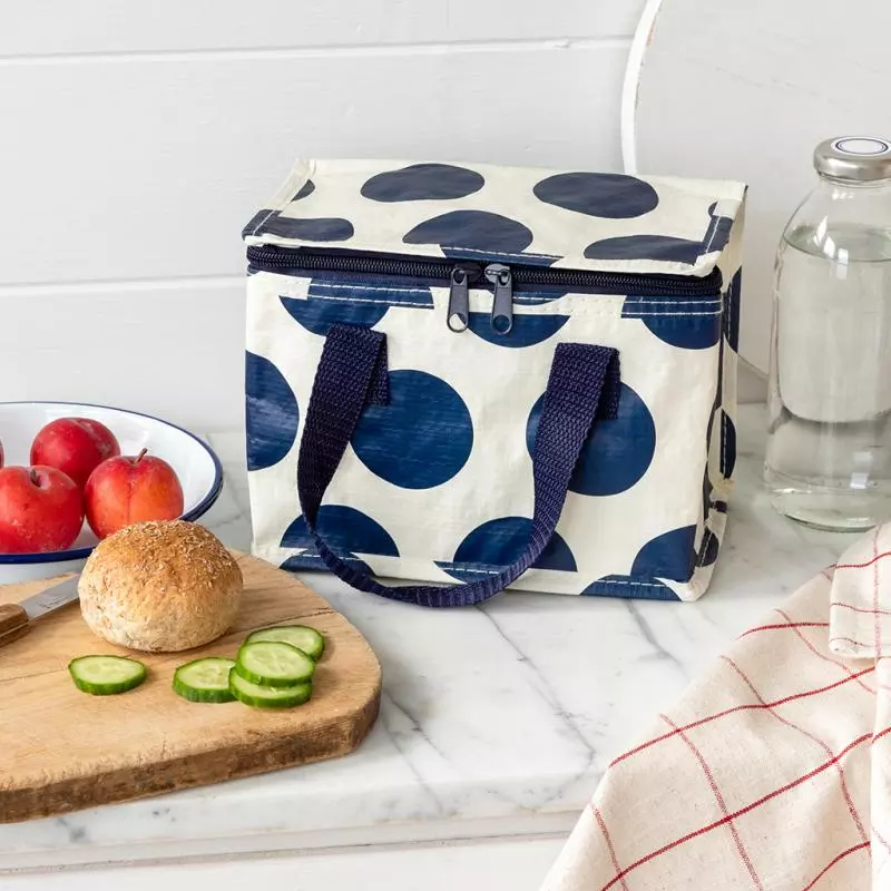 Rex London Insulated Lunch Bag - Spotlight Navy On White
