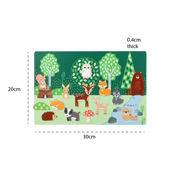 Orange Tree Toys Woodland Animal Magnetic Picture Board
