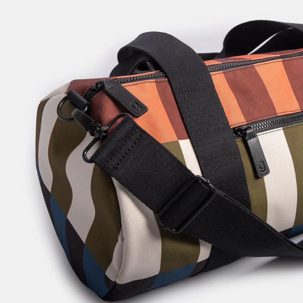 Caroline Gardner Retro Stripe Duffel Gym Bag