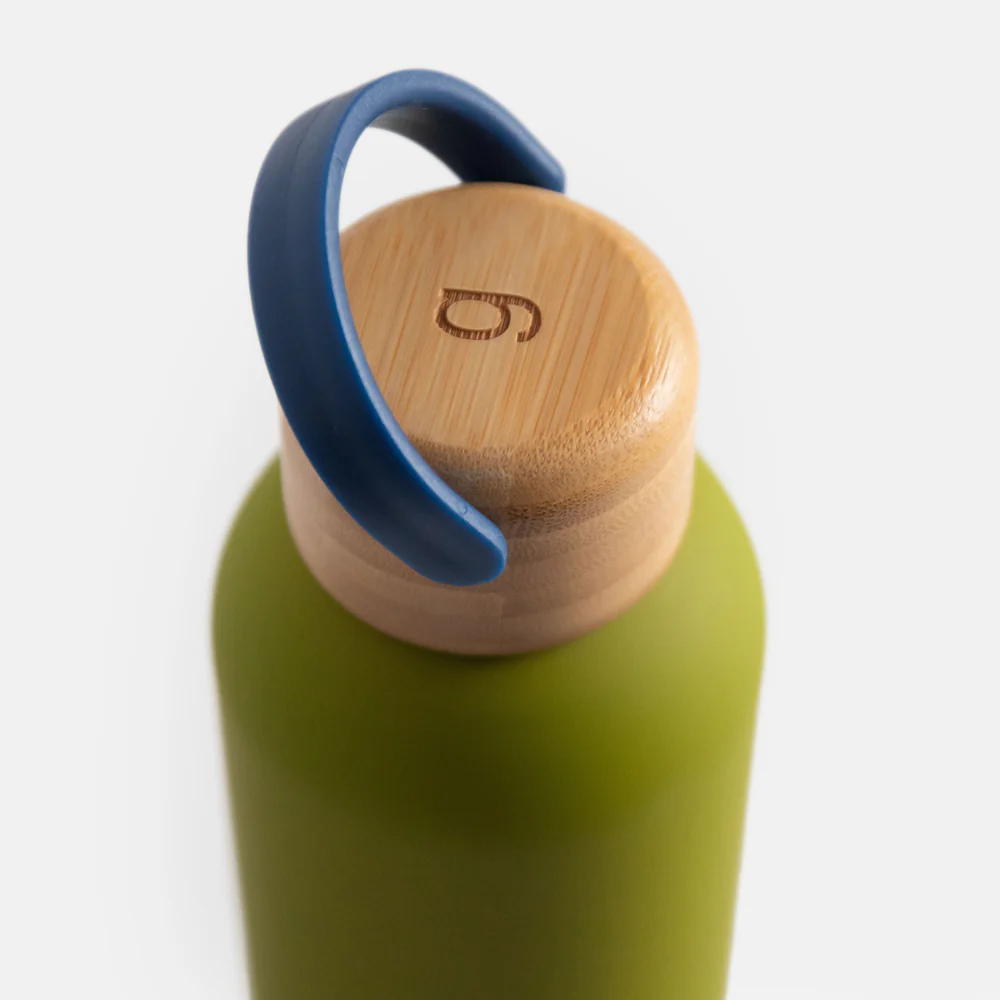 Caroline Gardner Moss Green Metal Water Bottle