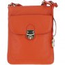 Ashwood Leather Twist Lock Crossbody Bag - Orange Y-51