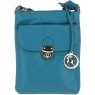 Ashwood Leather Twist Lock Crossbody Bag - Turquoise Y-51