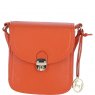 Ashwood Leather Crossbody Bag with Twist Lock - Orange Y-52