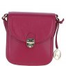 Ashwood Leather Crossbody Bag with Twist Lock - Raspberry Y-52