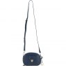 Ashwood Leather Compact Crossbody Bag with Twist Lock & Adjustable Strap - Navy Y-53