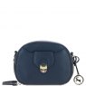 Ashwood Leather Ashwood Leather Compact Crossbody Bag with Twist Lock & Adjustable Strap - Navy Y-53